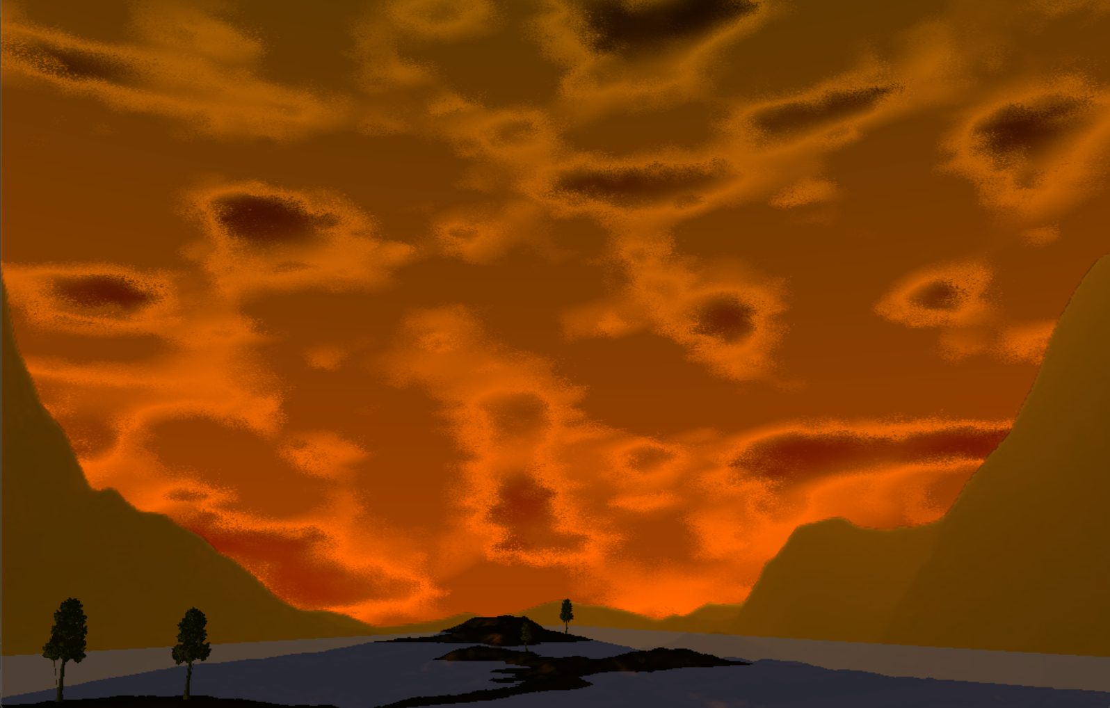 Skybox with sun and clouds